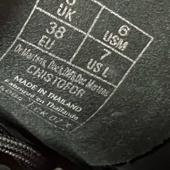 Dr. Martens Boots Mens 6 Women’s 7 Black Leather Christofor Strapy Buckle New - Picture 6 of 10